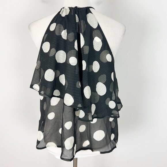 Women's Polka Dot Whimsical Tiered Flowy Tank Top Boho Size XS - Picture 4 of 5